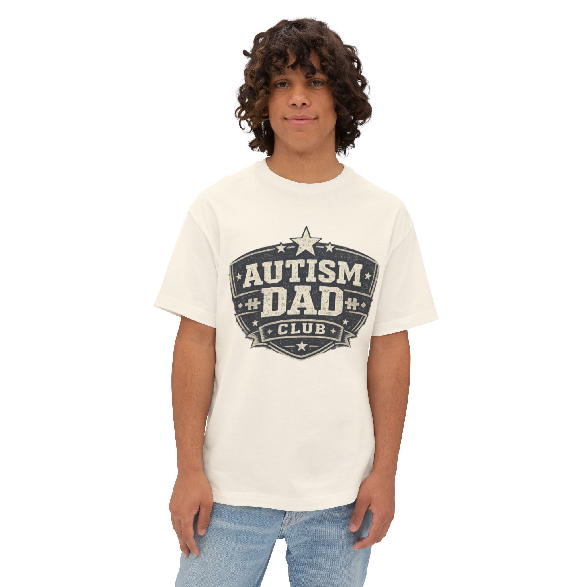 Autism Dad Club Tee — Oversized Boxy T-Shirt for Proud Fathers