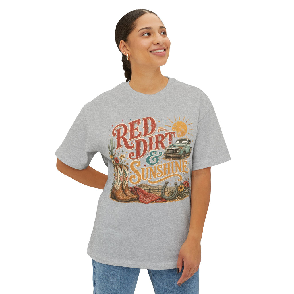Red Dirt & Sunshine Tee — Vintage Western Graphic T‑Shirt