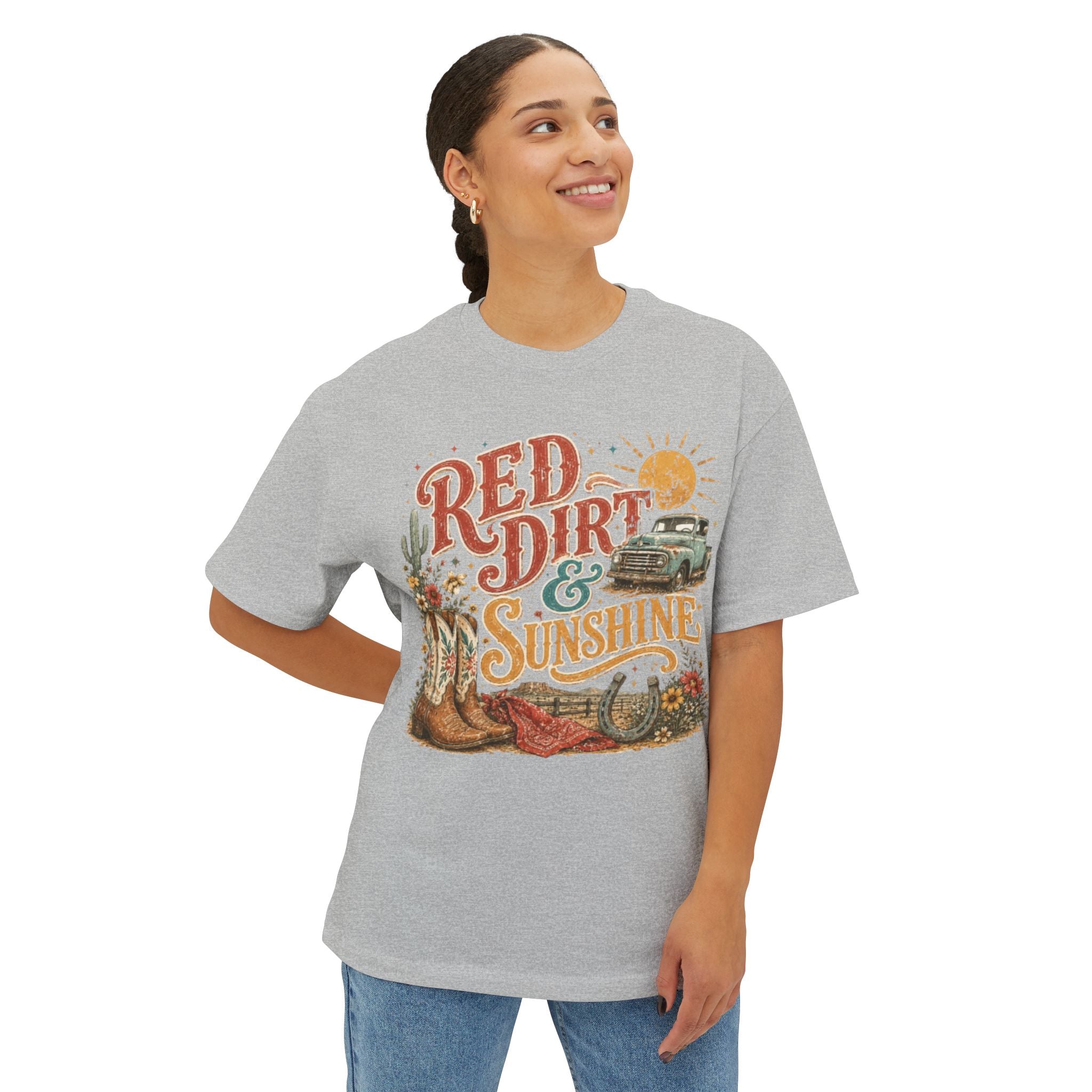 Red Dirt & Sunshine Tee — Vintage Western Graphic T‑Shirt