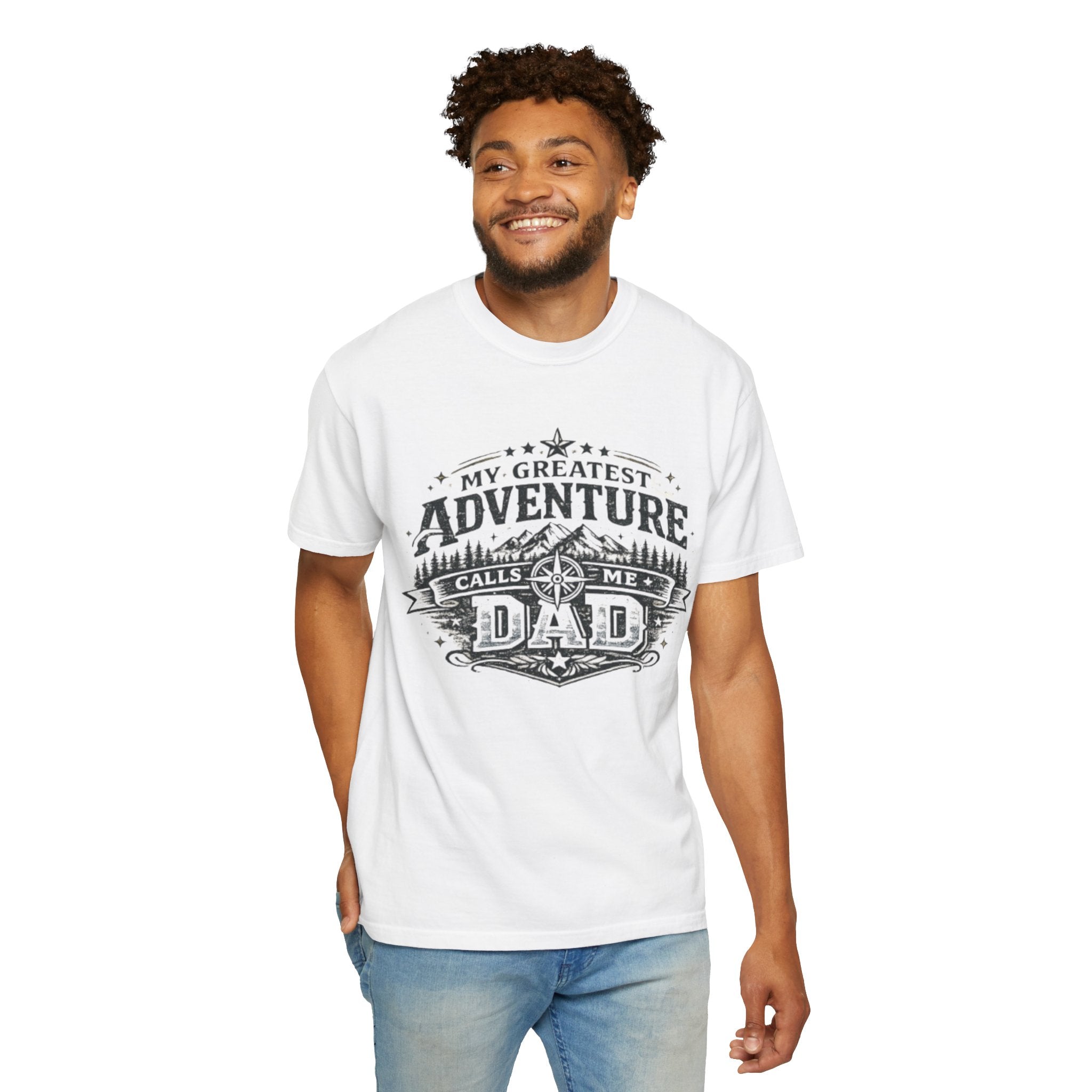 Dad Adventure T-Shirt — “My Greatest Adventure Calls Me Dad” Graphic Tee