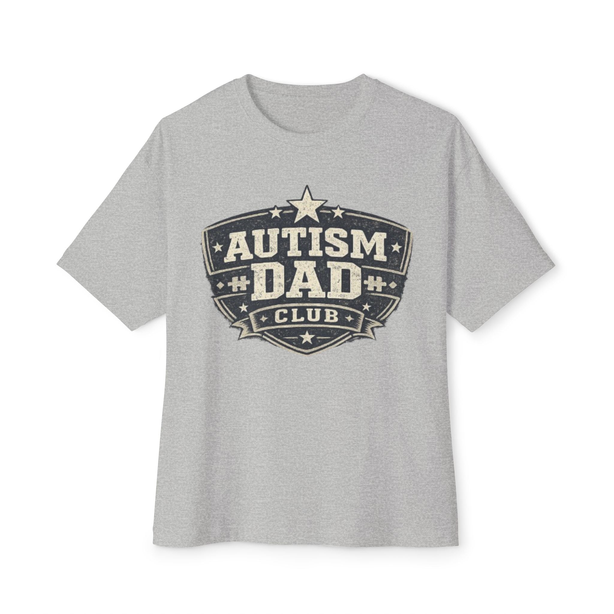Autism Dad Club Tee — Oversized Boxy T-Shirt for Proud Fathers