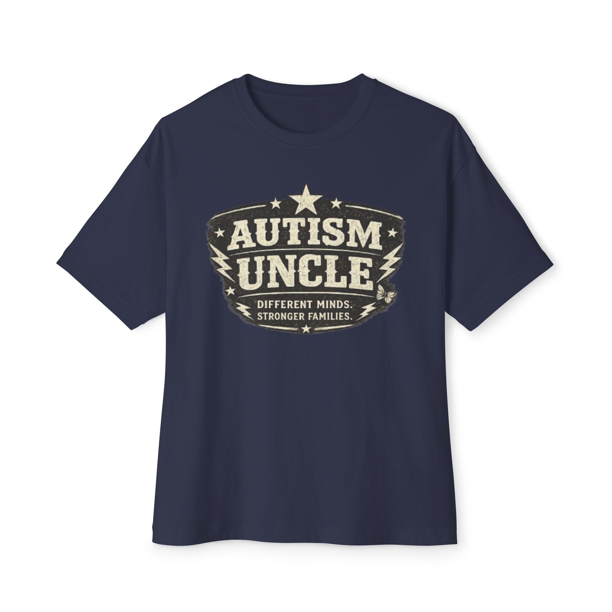 Autism Uncle T-Shirt — Vintage Support Tee (‘Different Minds, Stronger Families’)