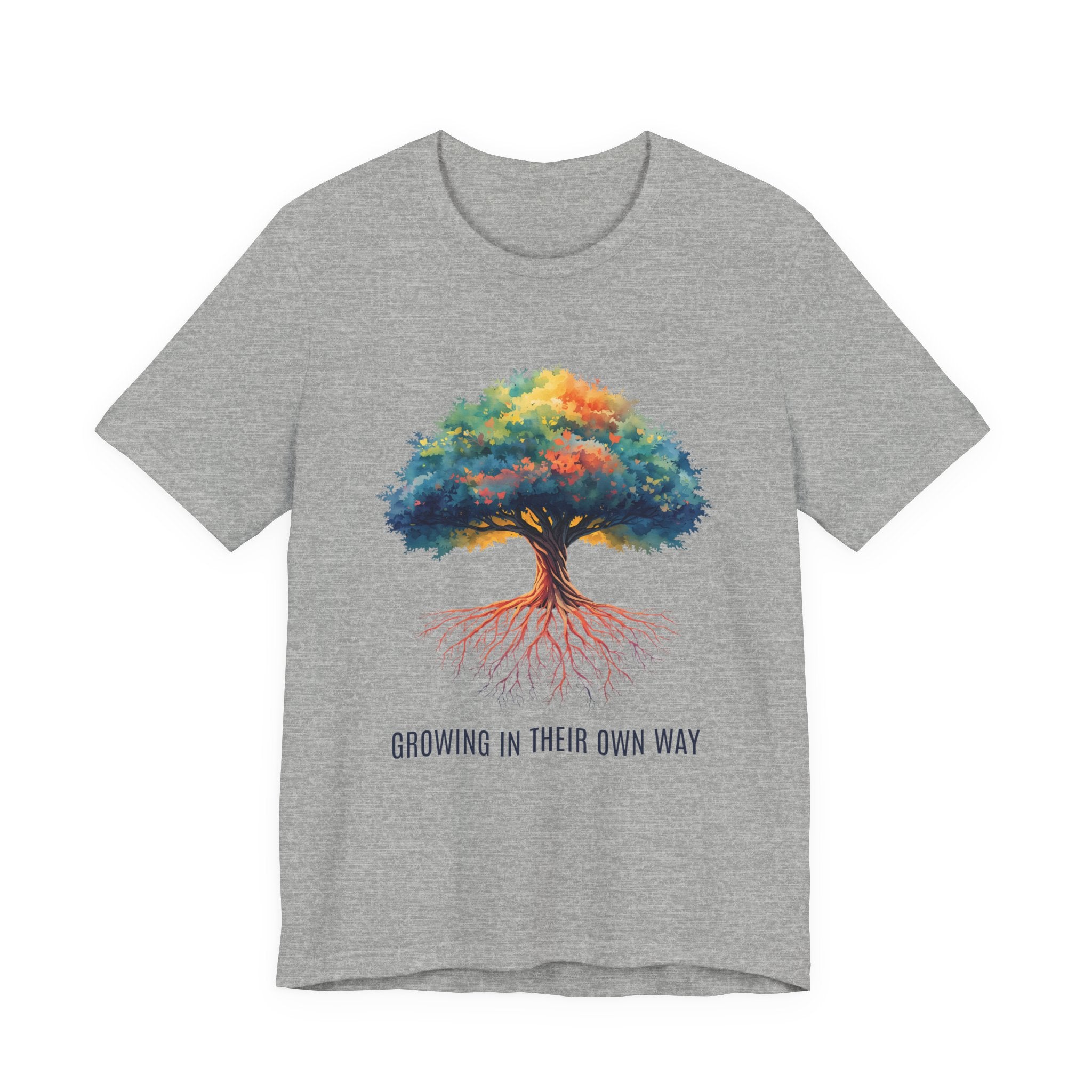 Growing In Their Own Way Tree T-Shirt — Inspirational Nature Tee
