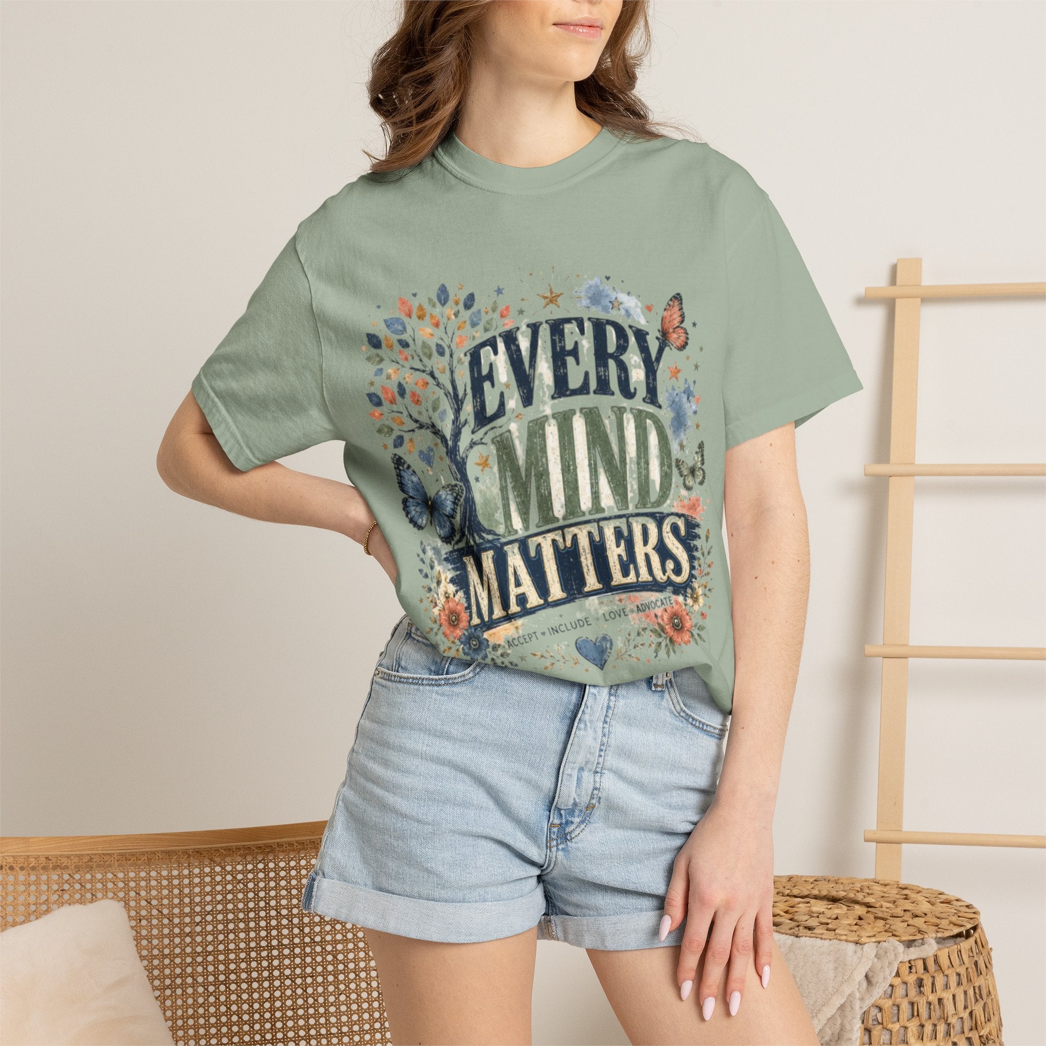 Every Mind Matters T-Shirt — Mental Health Awareness Floral Tee