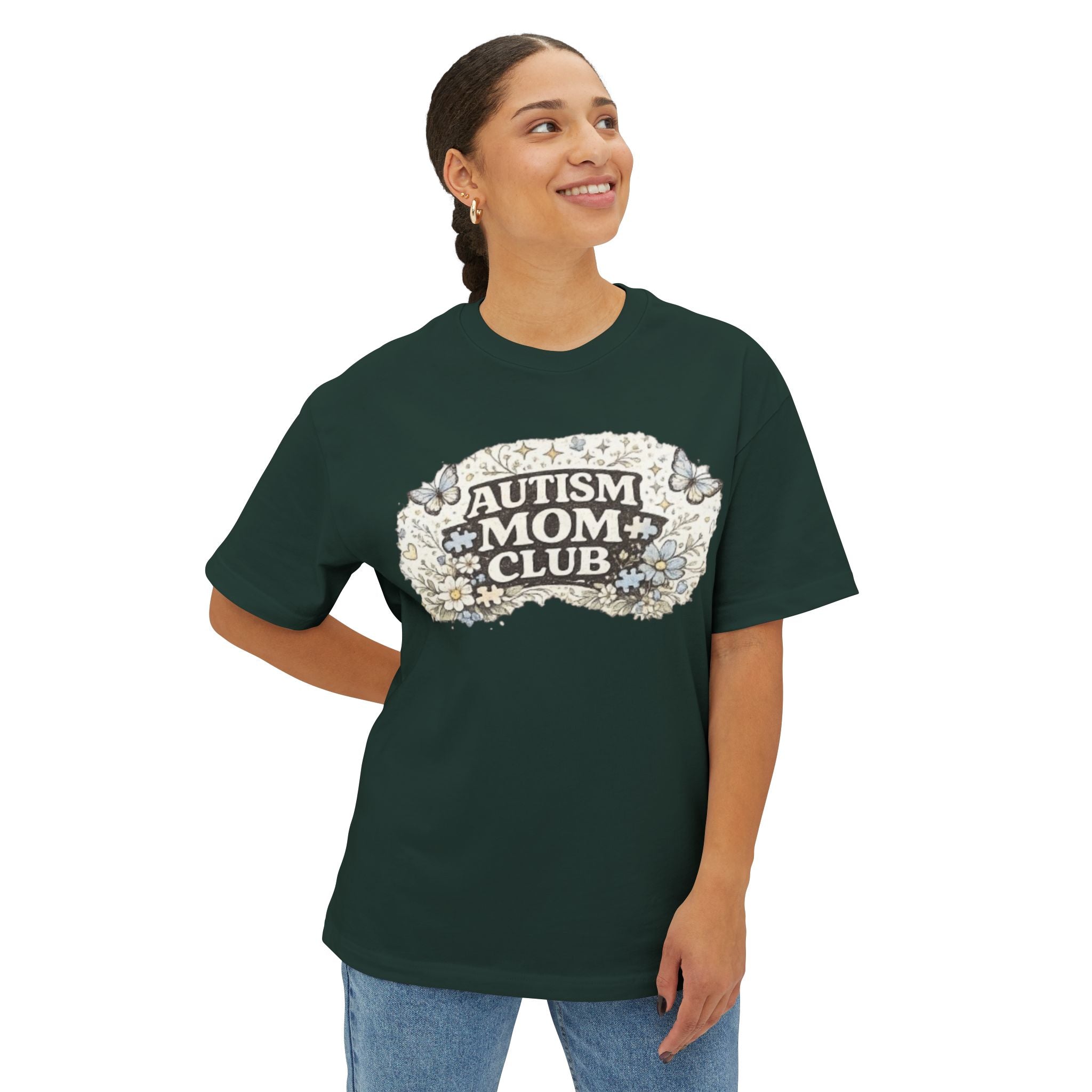 Autism Mom Club Tee — Floral Butterflies Support T-Shirt