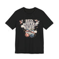 Patriotic "Red, White & Cute" Tee — 4th of July American Flag Graphic Shirt