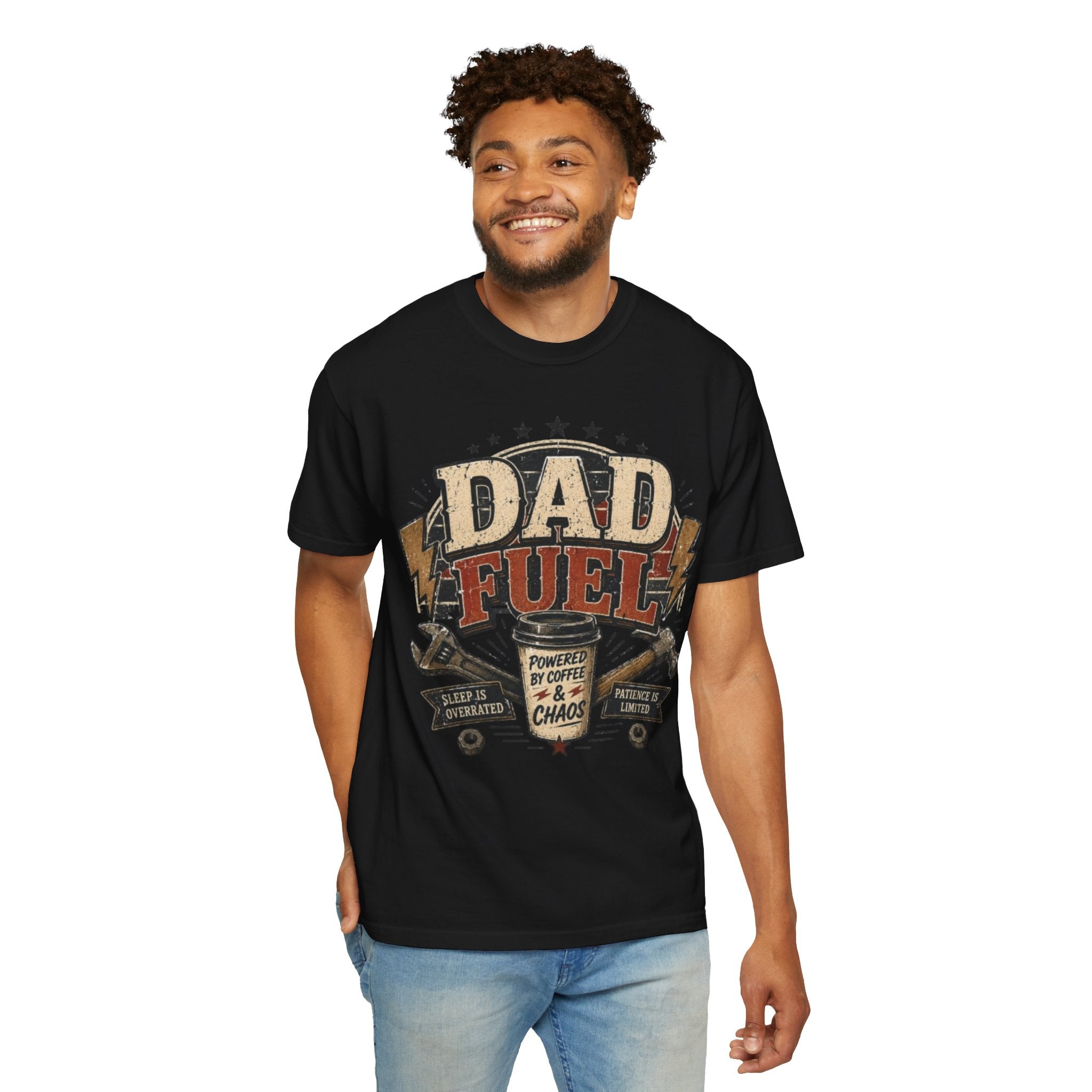 Dad Fuel T-Shirt — Funny Coffee & Chaos Father's Day Tee