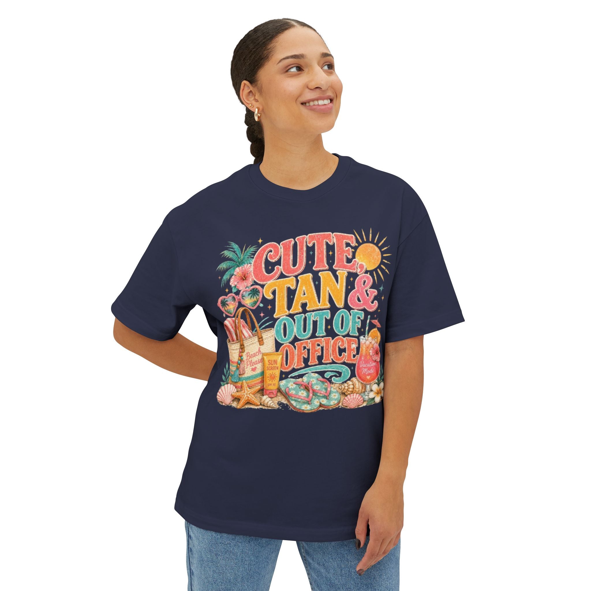 Cute, Tan & Out of Office Tee – Summer Beach Vacation Graphic T-Shirt