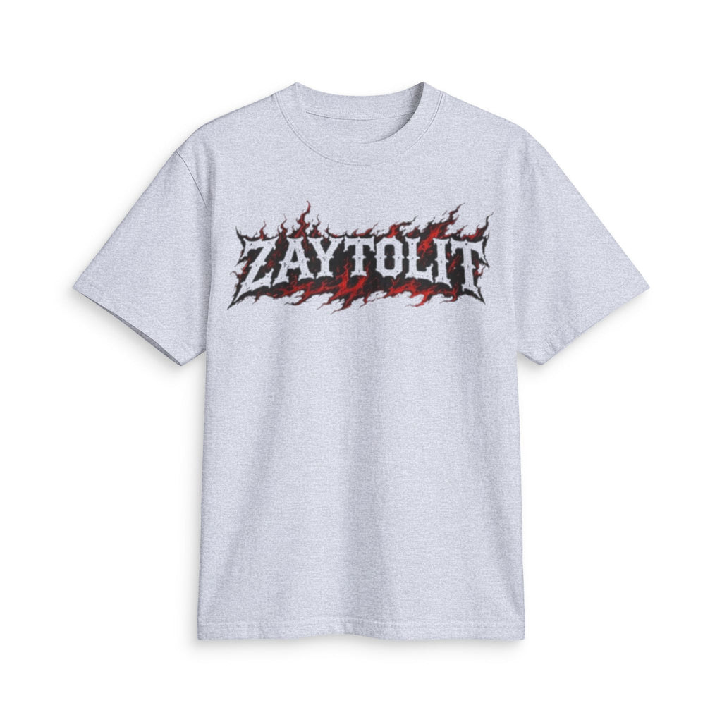 Flaming "ZAYTOLIT" Graphic T‑Shirt — Rock Band Style Tee