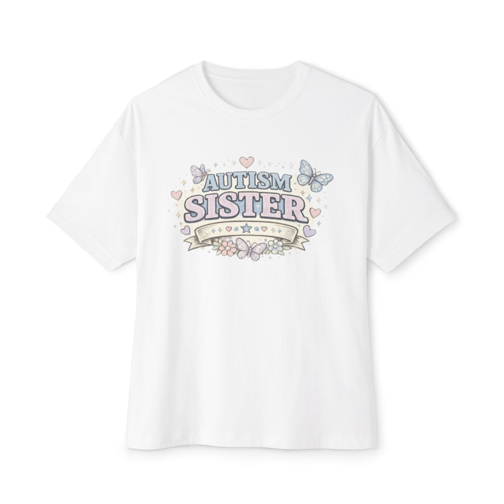 Autism Sister Tee — Pastel Butterfly Support Shirt