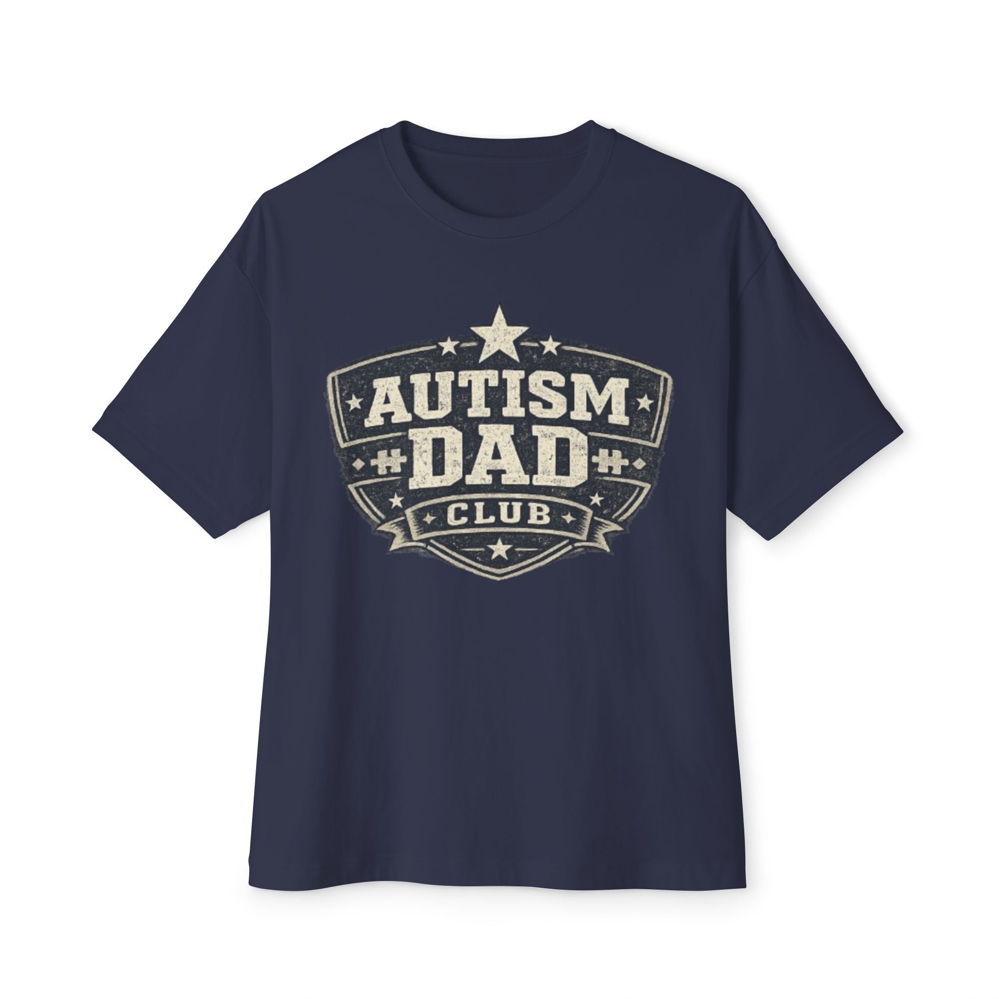 Autism Dad Club Tee — Oversized Boxy T-Shirt for Proud Fathers