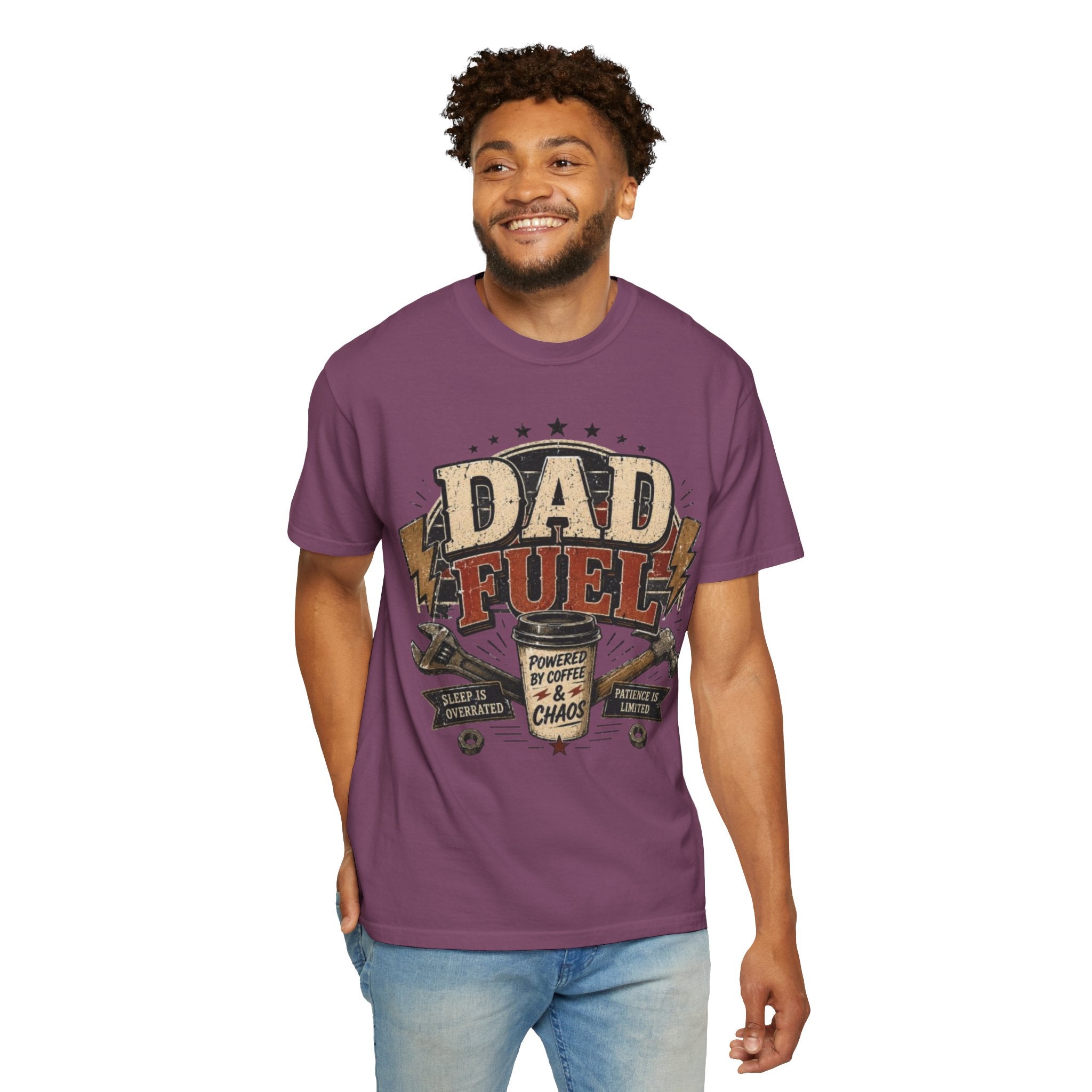 Dad Fuel T-Shirt — Funny Coffee & Chaos Father's Day Tee