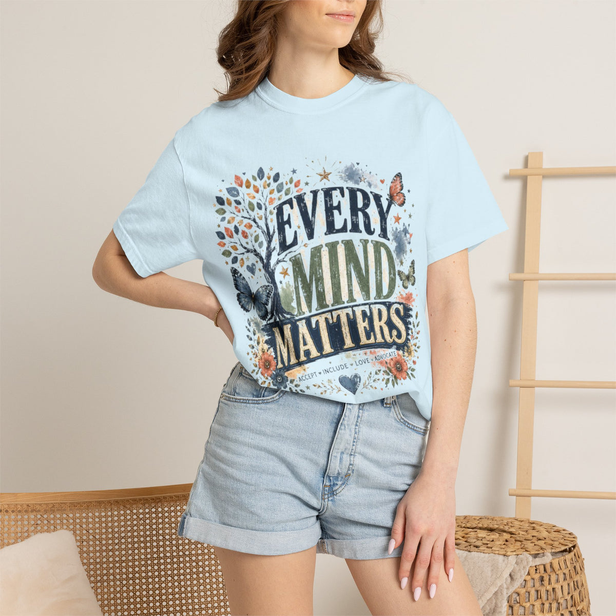 Every Mind Matters T-Shirt — Mental Health Awareness Floral Tee