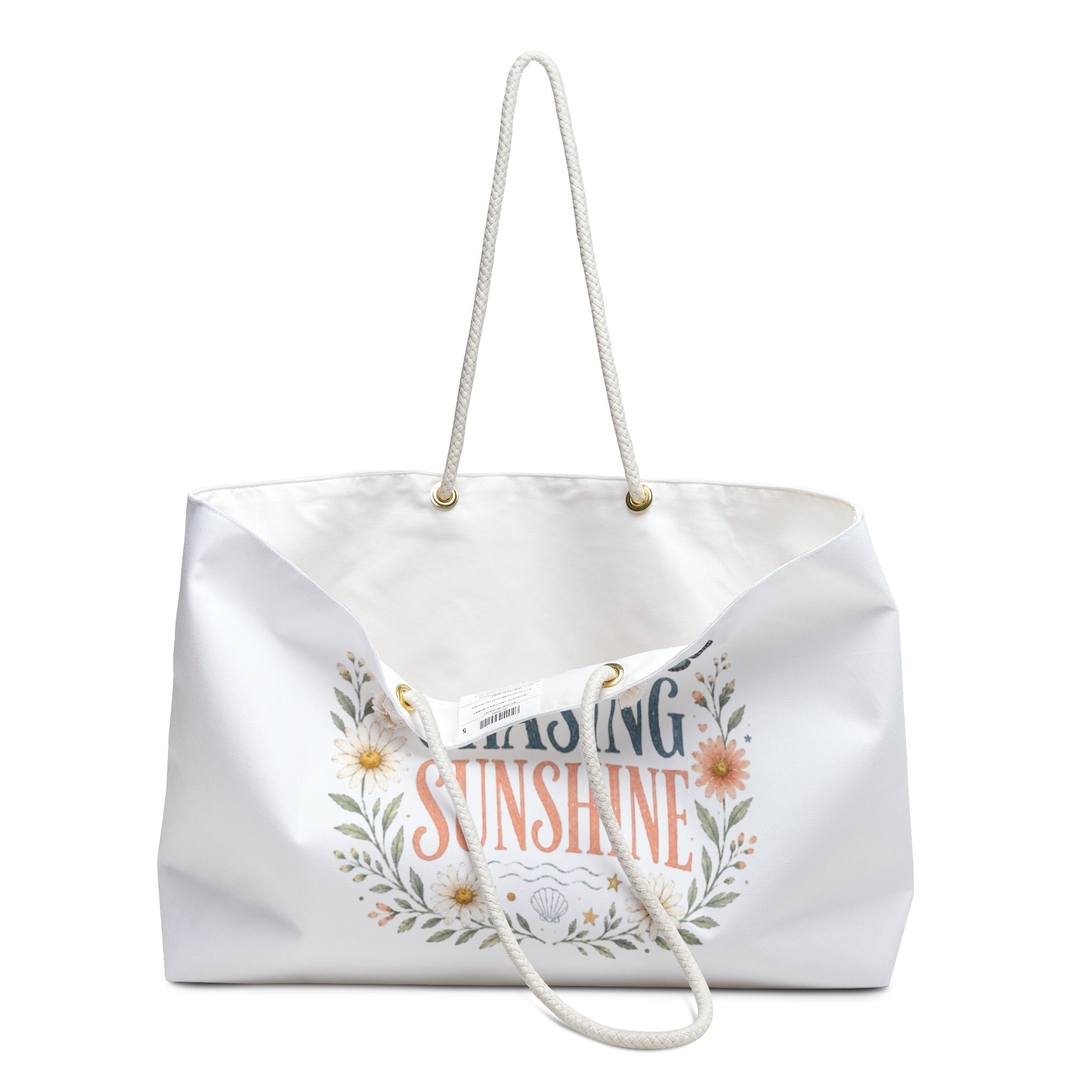 Chasing Sunshine Weekender Bag — Floral Sun & Butterfly Travel Tote