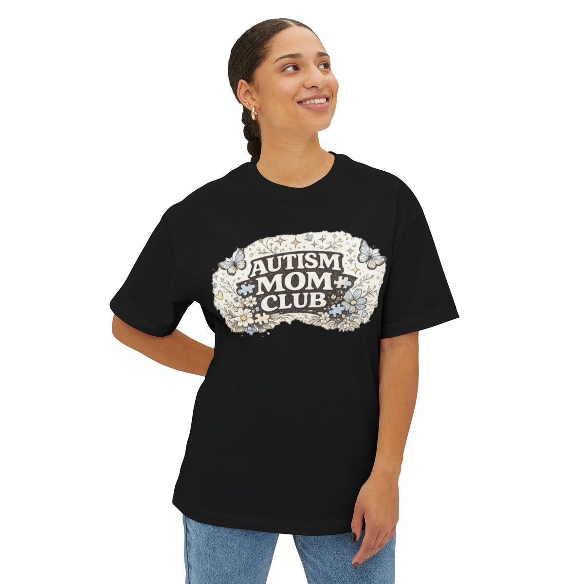 Autism Mom Club Tee — Floral Butterflies Support T-Shirt