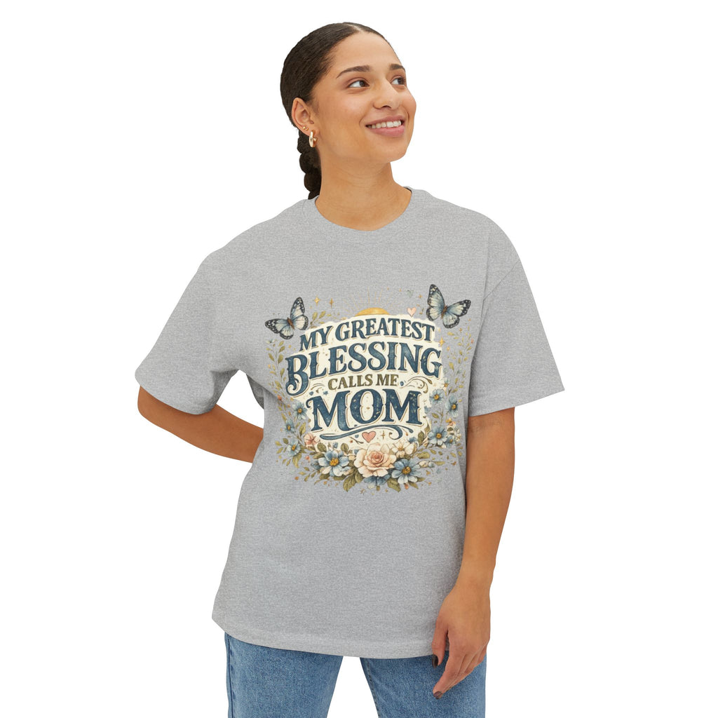 Mom 'My Greatest Blessing Calls Me Mom' Floral Tee