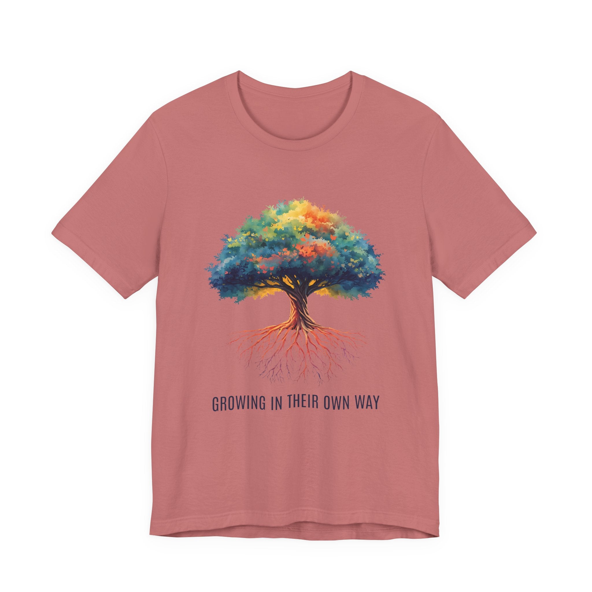 Growing In Their Own Way Tree T-Shirt — Inspirational Nature Tee