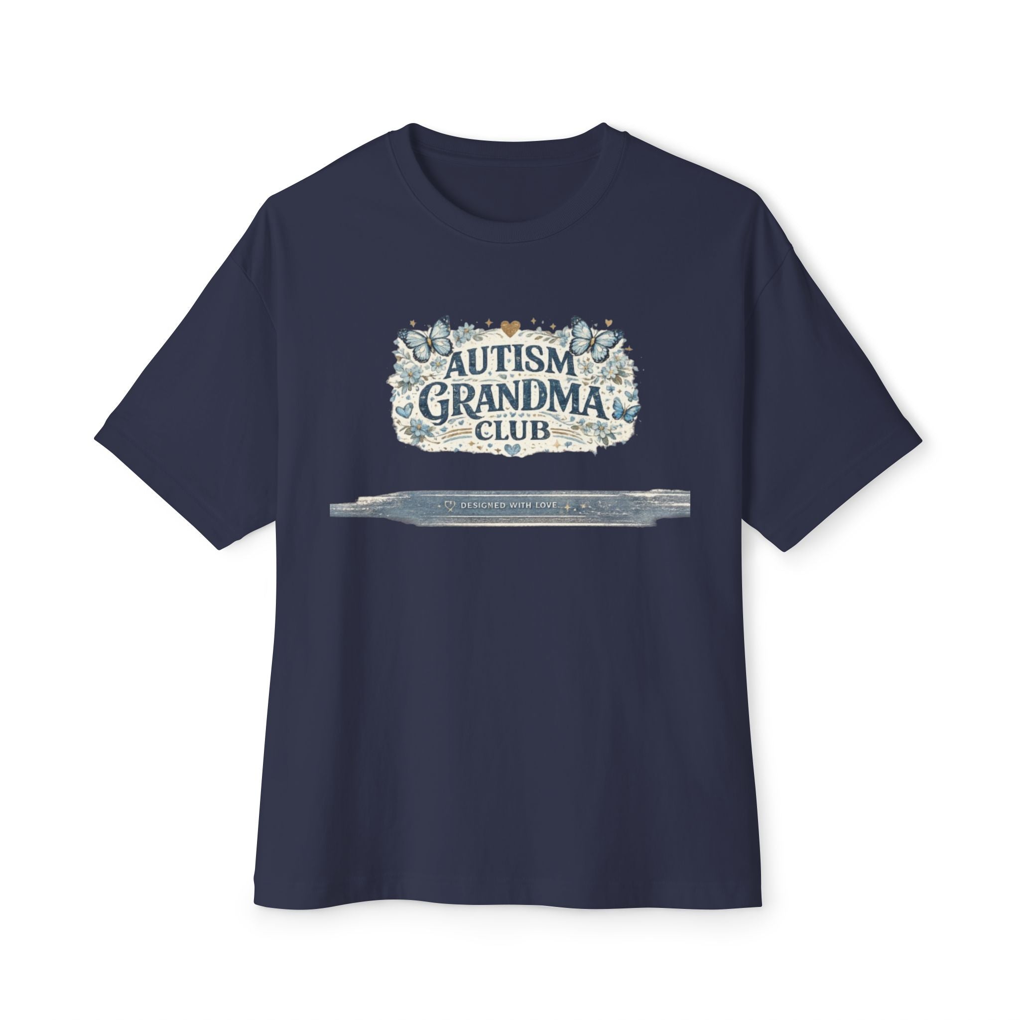 Autism Grandma Club Tee — Floral Butterfly Grandma Shirt