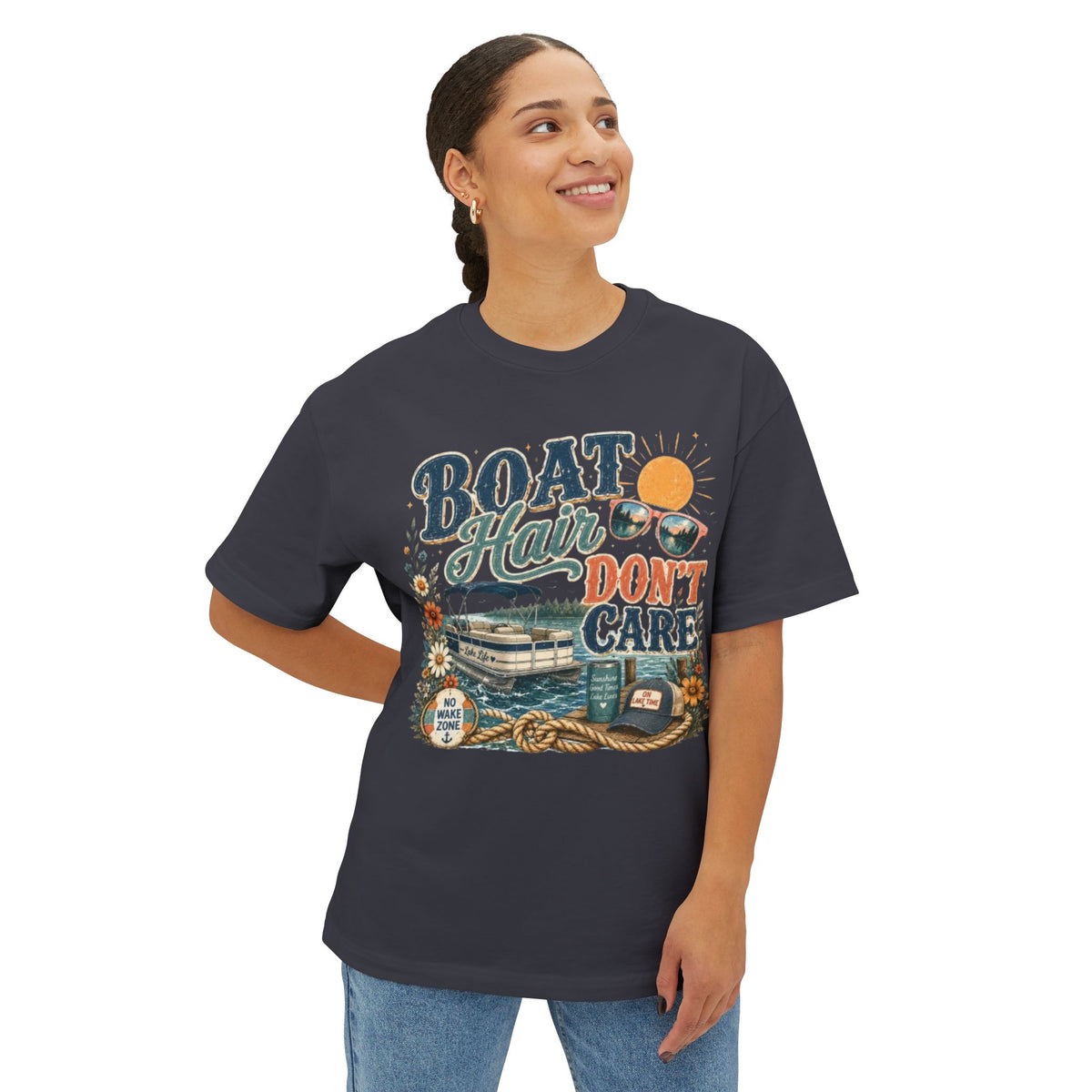 Boat Hair Don’t Care Tee — Vintage Nautical Boating Shirt