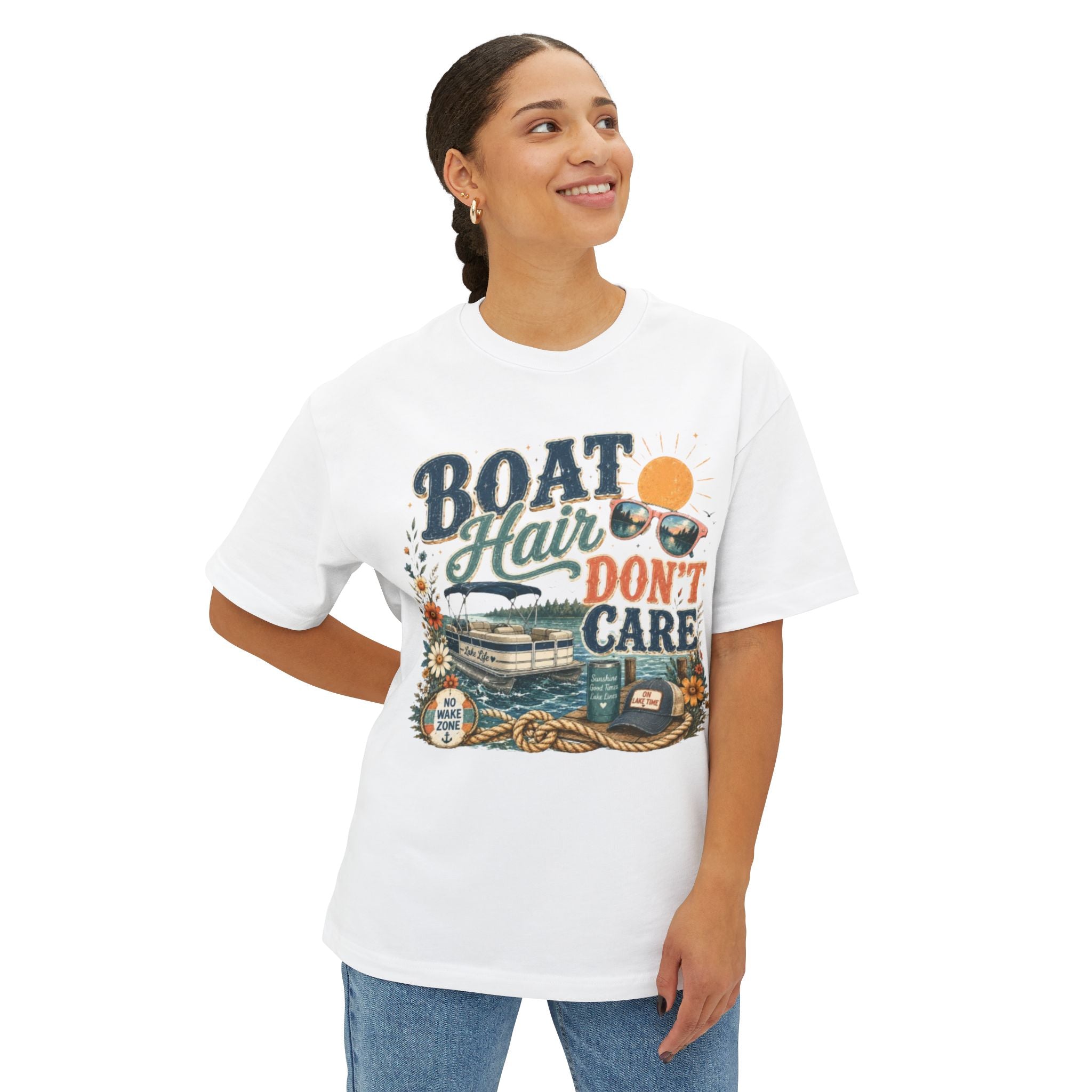 Boat Hair Don’t Care Tee — Vintage Nautical Boating Shirt