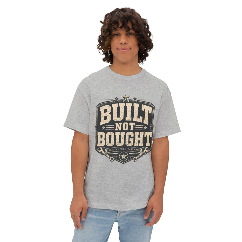 Built Not Bought T-Shirt — Retro Mechanics Graphic Tee for Makers & DIY Enthusiasts