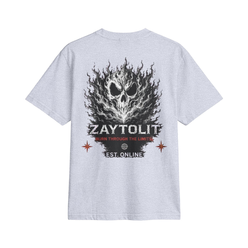 Flaming Skull 'Zaytolit' Graphic T-Shirt