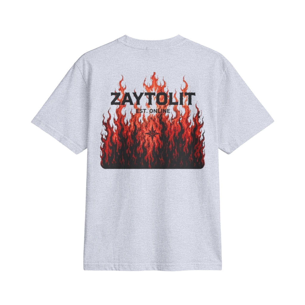 ZAYTOLIT Flame Logo T-Shirt — Graphic Fire Back Print